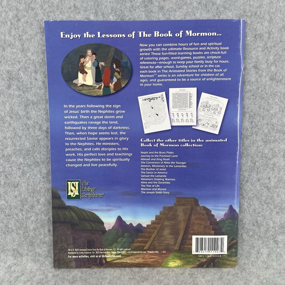 Book Of Mormon Activity Books Lot 6 Animated Stories Coloring Religious LDS Kids - Picture 11 of 16